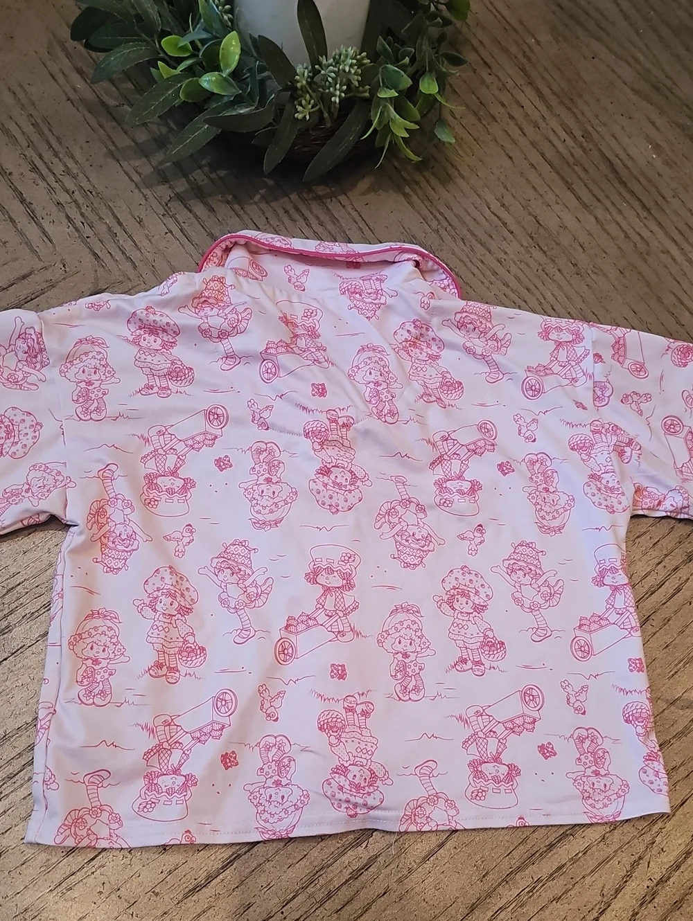 Strawberry Shortcake Pj Top Size M 7/8